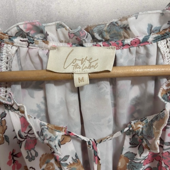 Love the label floral long sleeve mini dress - Picture 3 of 7